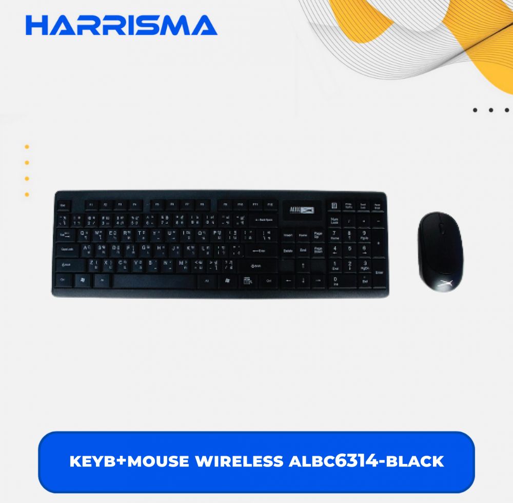 KEYB+MOUSE WIRELESS ALBC6314-BLACK