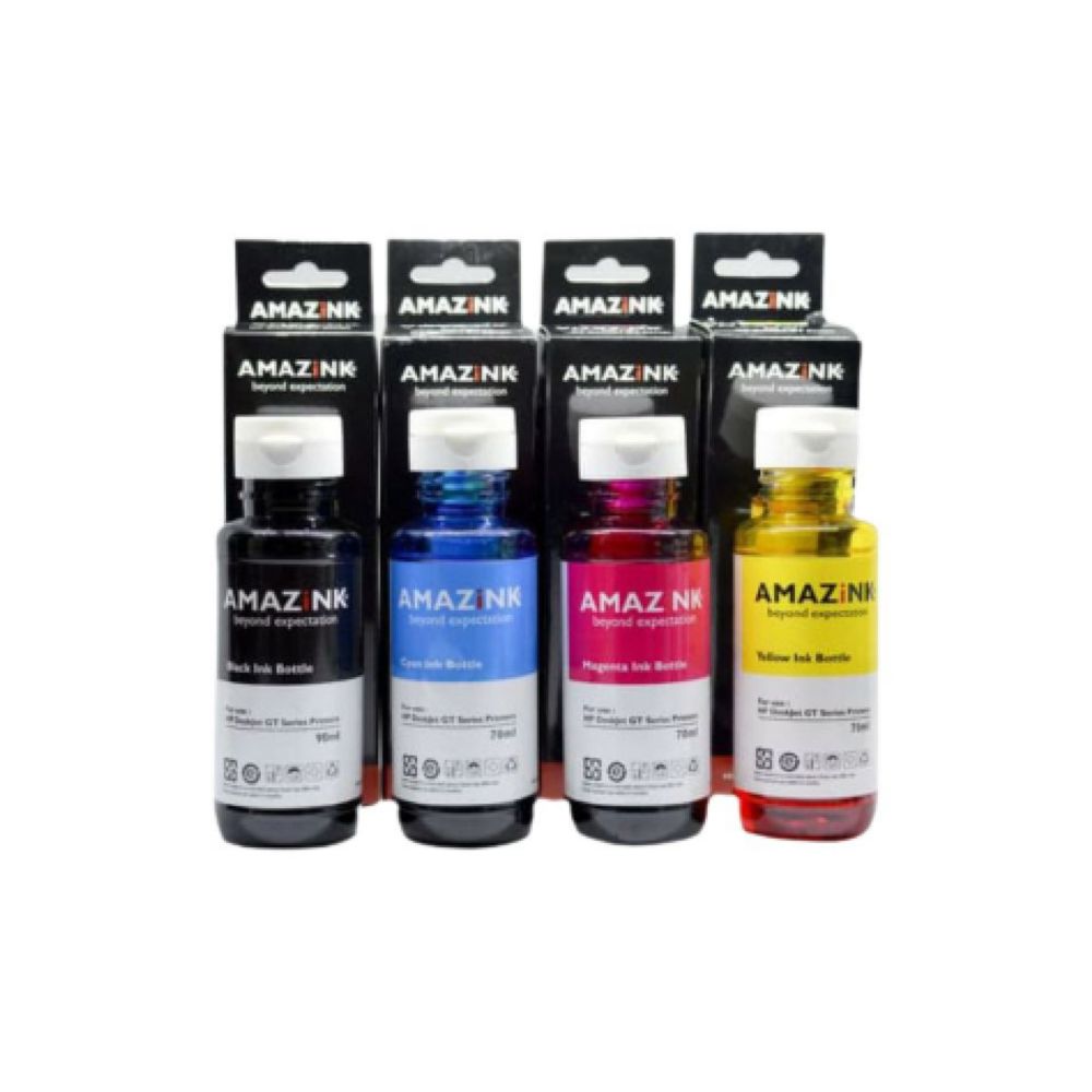 Tinta Amazink HP Deskjet GT Series (GT5810, GT5820, Ink Tank Wireless 115, 315, 415) Black