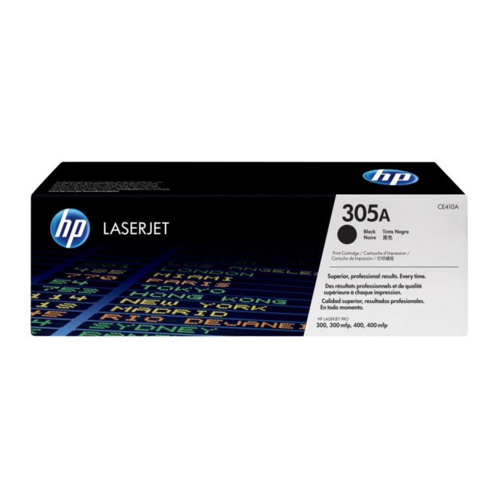HP 305A Black Original LaserJet Toner Cartridge (CE410A)