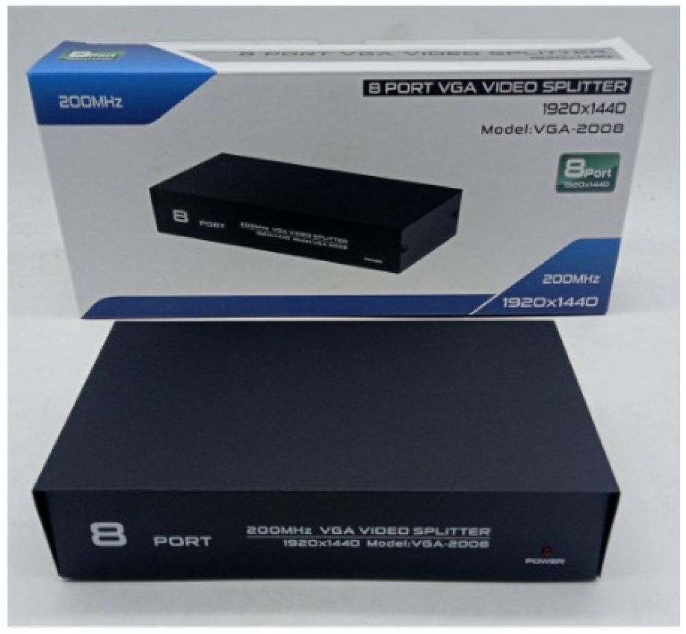 8 PORT VGA VIDEO SPLITTER