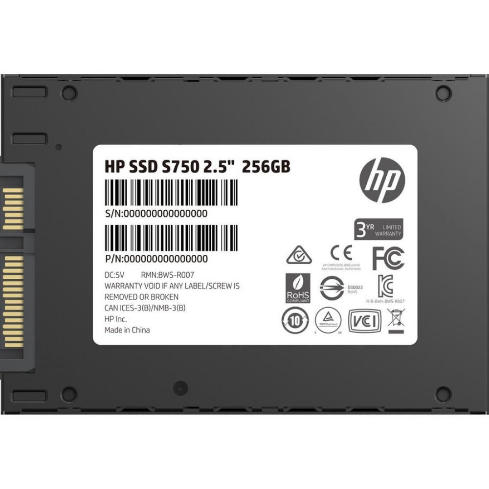 HP SSD Internal S750 2.5 SATA III 256GB